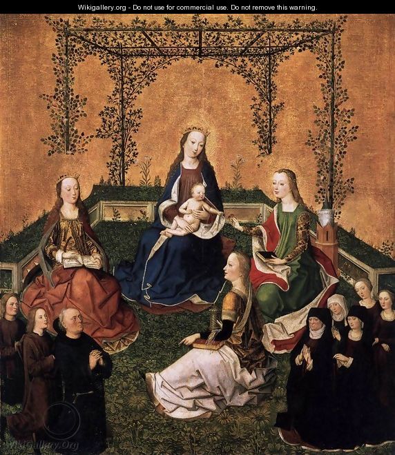 Virgin and Child with Three Saints - Master of the Life of the Virgin