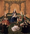 Virgin and Child with Three Saints - Master of the Life of the Virgin