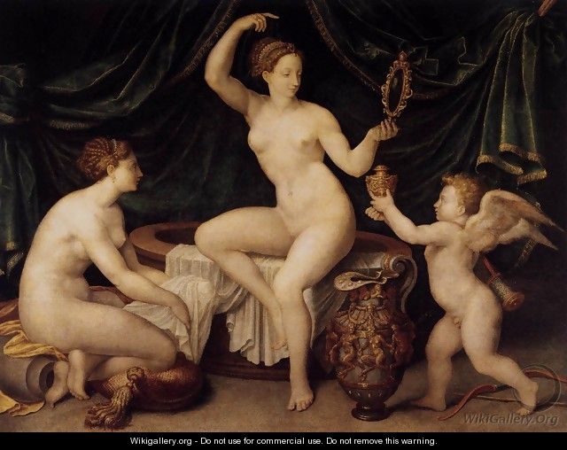 Venus at Her Toilet 2 - Master of the Fontainebleau School
