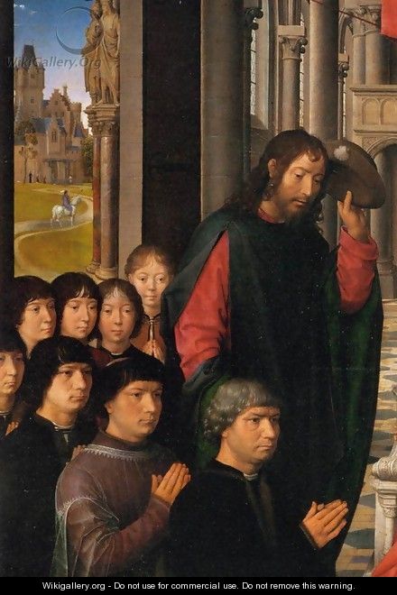 Virgin and Child with Sts James and Dominic (detail) - Hans Memling