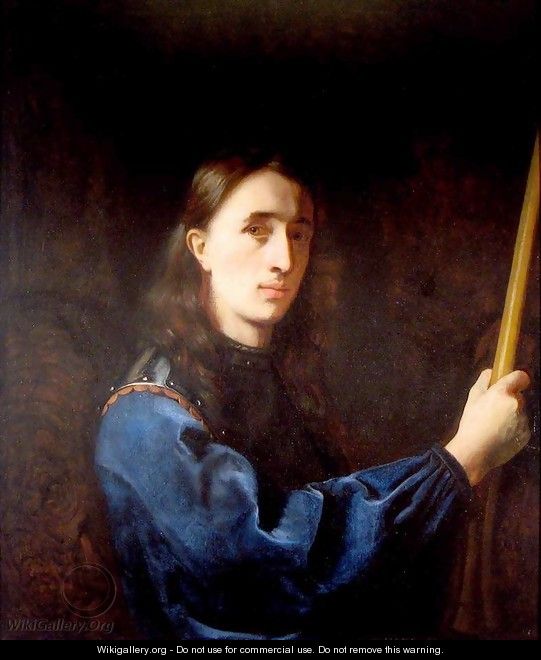 Self-Portrait in a Blue Coat with Cuirass - Johann Ulrich Mayr