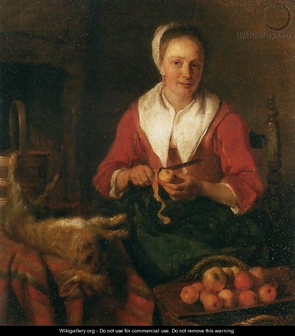 Woman Peeling an Apple - Gabriel Metsu