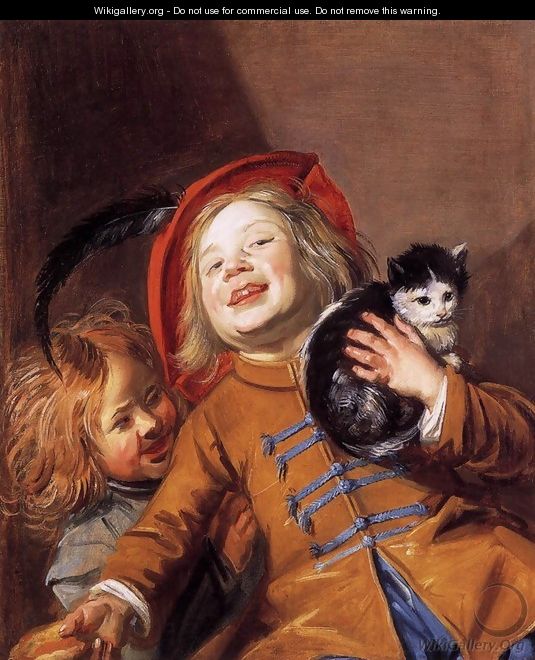 Two Children with a Cat - Judith Leyster