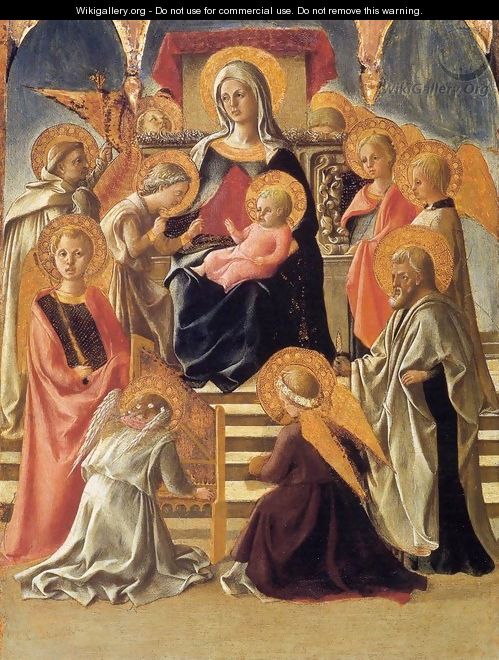 Madonna and Child Enthroned with Saints - Filippino Lippi
