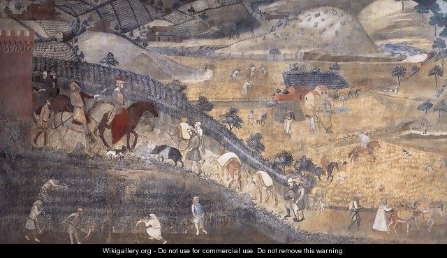 The Effects of Good Government in the Countryside (detail) - Ambrogio Lorenzetti