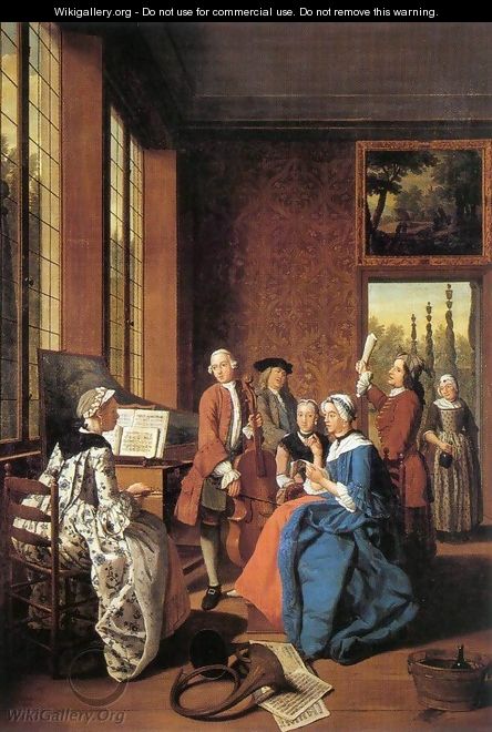 Concert in an Interior - Jan Jozef, the Younger Horemans