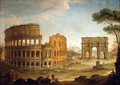 Rome View of the Colosseum and The Arch of Constantine 2 - Antonio Joli