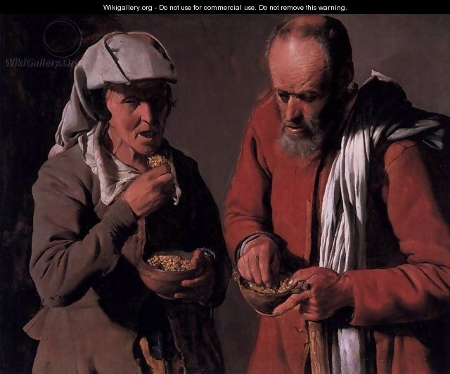 Peasant Couple Eating - Georges de La Tour