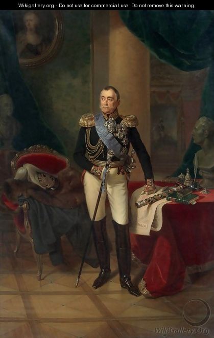 Portrait of Prince Pyotr Volkonsky - Franz Kruger