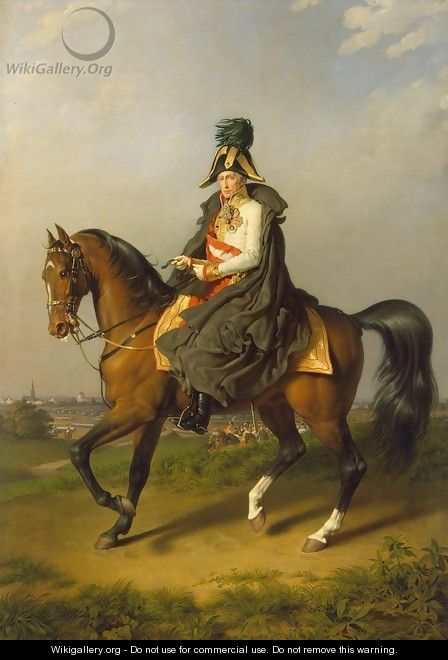 Equestrian Portrait of Franz I - Johann Peter Krafft