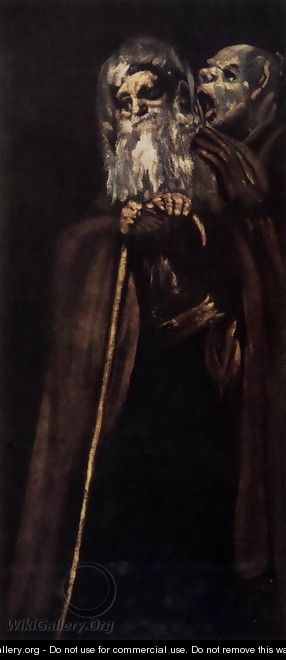 Two Monks 2 - Francisco De Goya y Lucientes