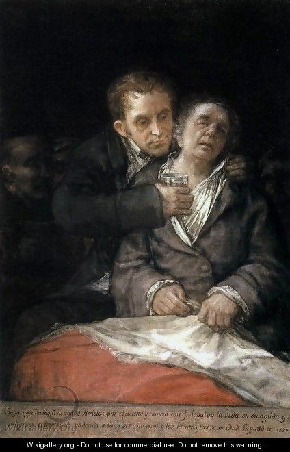 Self-Portrait with Doctor Arrieta 2 - Francisco De Goya y Lucientes