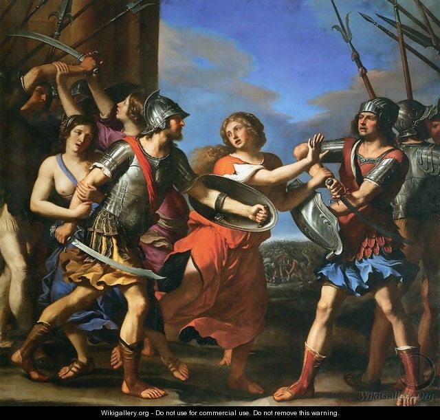 Hersilia Separating Romulus and Tatius - Guercino