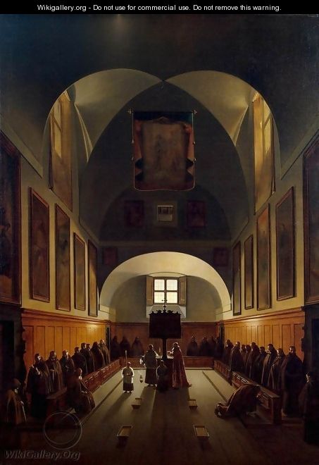 Interior of the Choir in the Capuchin Church on the Plazza Barberini in Rome - Francois-Marius Granet
