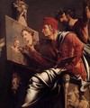 St Luke Painting the Virgin and Child (detail) - Maerten van Heemskerck