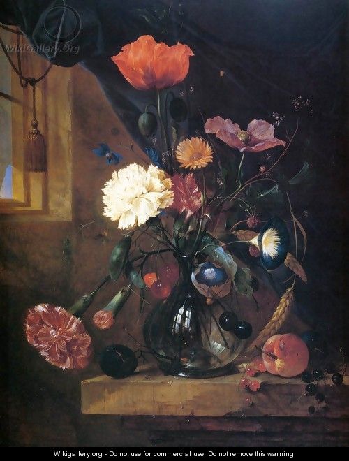 Bouquet in a Glass Vase - Jan Davidsz. De Heem