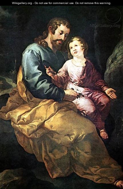 St Joseph and the Christ Child - Francisco De, The Elder Herrera