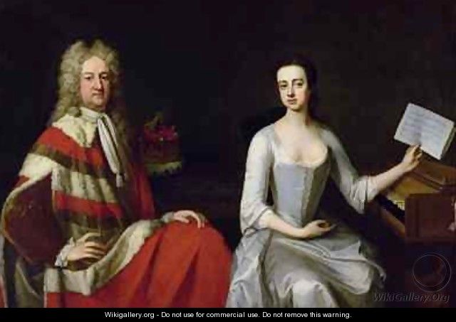 George Booth 2nd Earl of Warrington and his Daughter Lady Mary Booth - Michael Dahl