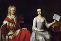 George Booth 2nd Earl of Warrington and his Daughter Lady Mary Booth - Michael Dahl