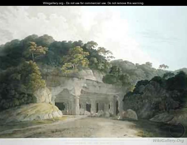 The Entrance to the Elephanta Cave - Thomas & William Daniell