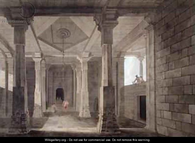 Part of the Interior of an Hindoo Temple at Deo in Bahar - Thomas & William Daniell