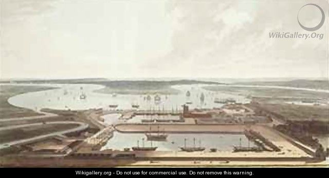 East India Docks - Thomas & William Daniell