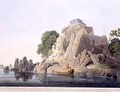 South West View of the Fakeers Rock in the River Ganges near Sultaungunge - Thomas & William Daniell