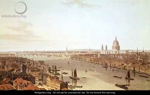 St Pauls Cathedral and the City - William Daniell, R. A.