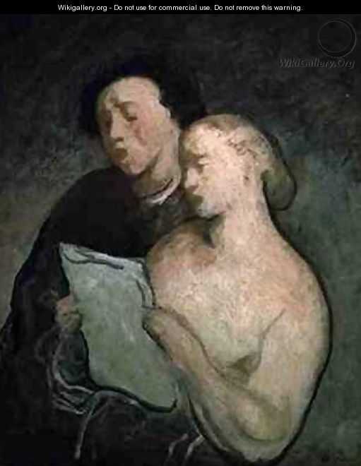 Two Singers - Honoré Daumier