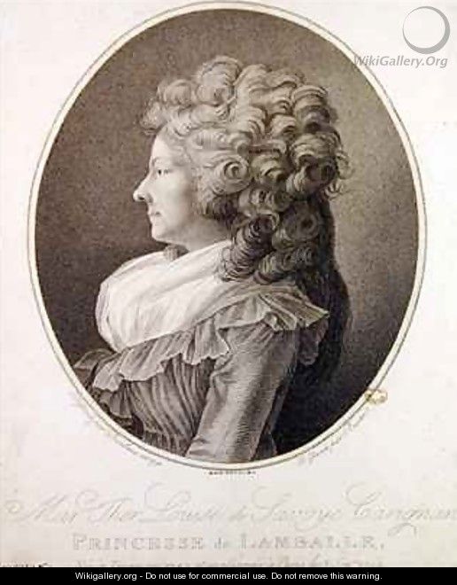 Marie Therese Louise de Savoie Carignan 1749-92 Princess of Lamballe - Henri Pierre Danloux