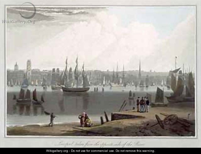 Liverpool taken from the opposite side of the river - William Daniell, R. A.