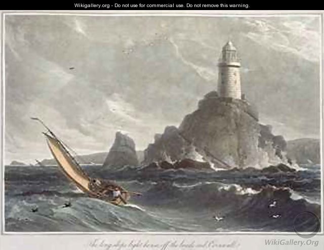 The longships lighthouse of Lands End Cornwall - William Daniell, R. A.