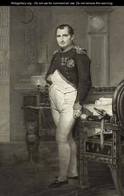 Napoleon I in his study - (after) David, Jacques Louis