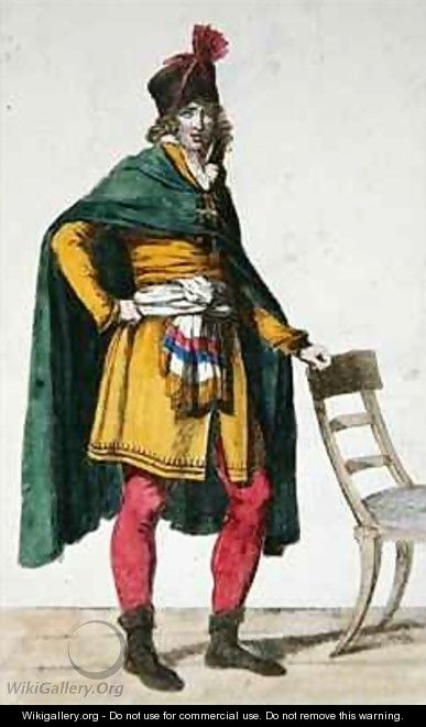 Civilian Dress of a French Citizen - (after) David, Jacques Louis