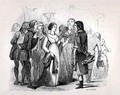 Madame de Stael questioning Napoleon Bonaparte about the best women - (after) David, Jules