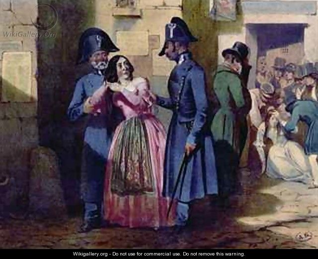Arrest of a prostitute by the police - Jules David