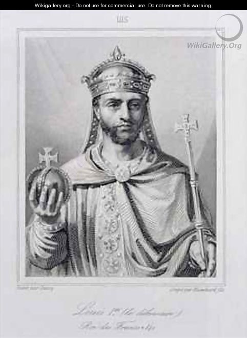 Louis I the Pious 778-840 Holy Roman Emperor - (after) Dassy, Jean Joseph