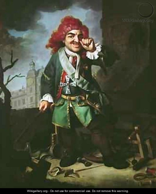 Portrait of Clemens Perkeo Fool at the Court of Heidelberg - Johann Georg Dathan