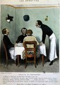 Restaurant scene - (after) Daumier, Honore
