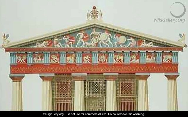 Facade of the Temple of Jupiter at Aegina - Daumont