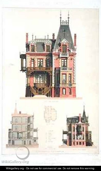 Design for a brick villa in Trouville - Daumont