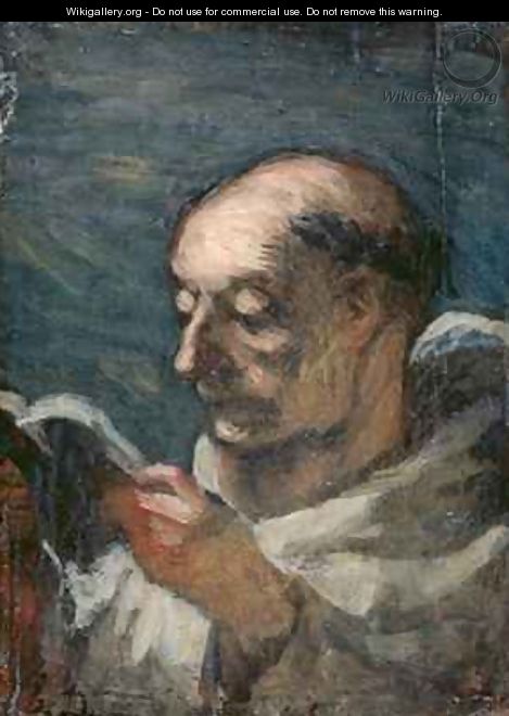 Monk Reading - Honoré Daumier