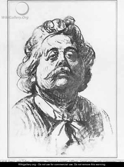 Portrait of the sculptor Albert Ernest CarrierBelleuse - Honoré Daumier