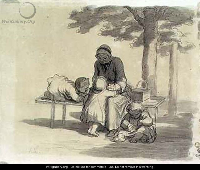 A Grandmother - Honoré Daumier