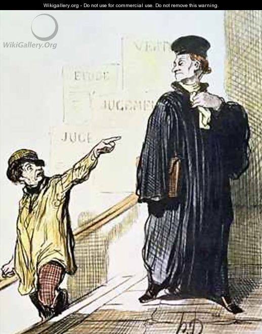An Unsatisfied Client from the series Les Gens de Justice - Honoré Daumier