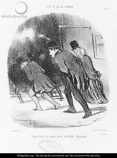 Series Tout ce quon voudra Two in the morning exit of the Historic Theatre - Honoré Daumier
