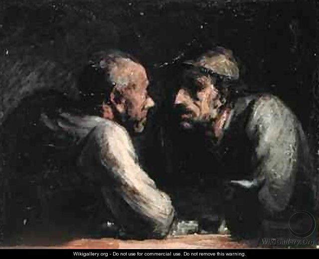 Les Deux Buveurs - Honoré Daumier