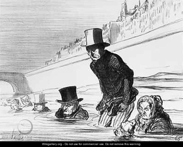 Series Actualites Parisians already taking their precautions to avoid being roasted by the comet - Honoré Daumier