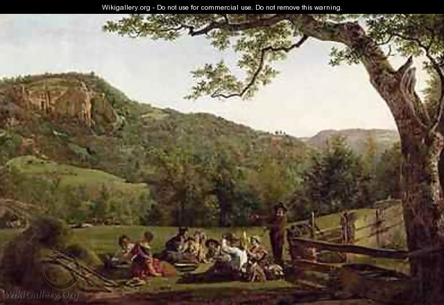Haymakers Picnicking in a Field - Jean Louis (Marnette) De Marne