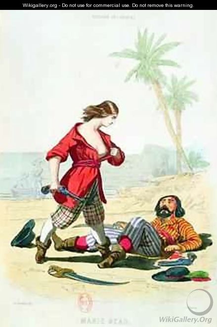 Mary Read from Histoire des Pirates - (after) Debelle, Alexandre